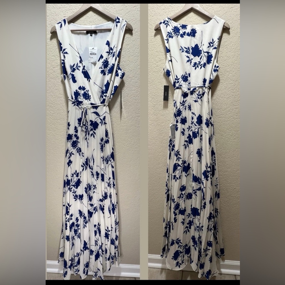 Lulu's White and Blue Floral Maxi Dress XL NWT - Picture 3 of 7